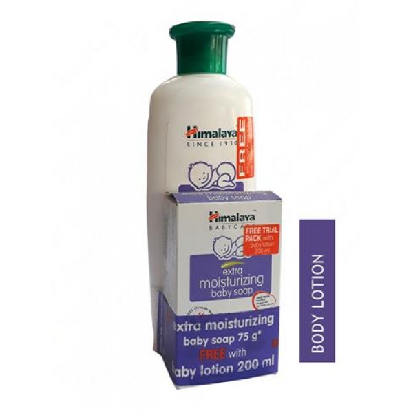Himalaya Baby Lotion (200ml) & free extra moisturizing soap 75g