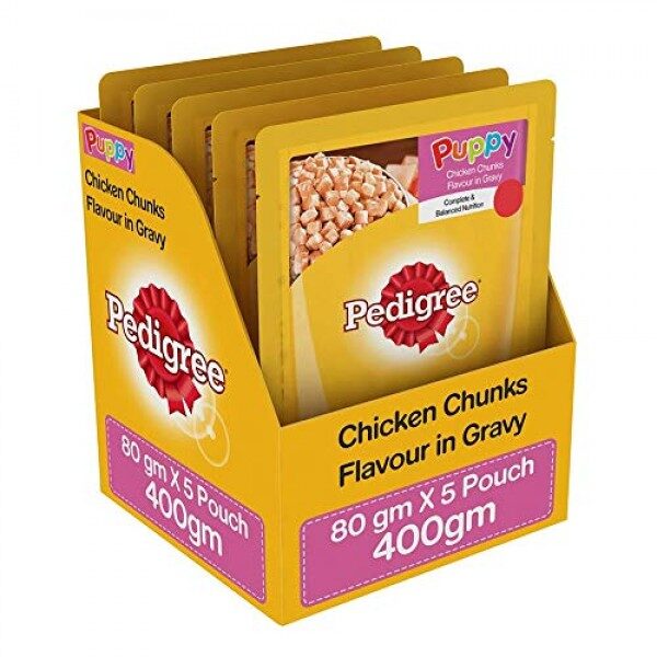 Pedigree with chicken chunks in gravy  pack of 5