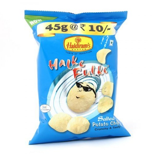 haldiram halke fulke salted potato chips 40g extra