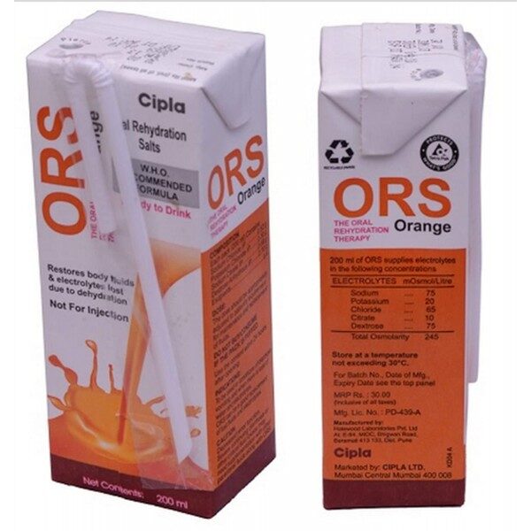 Cipla prolyte ORS  Orange 200ml