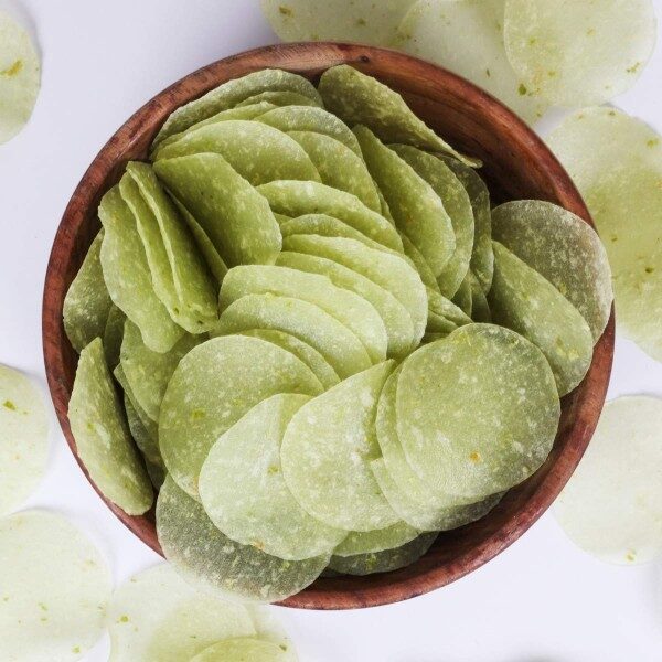 Kitchen made Steam Rice papad Green chilli papad 200GMS