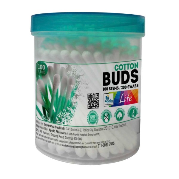 APOLLO COTTON BUDS 100STEMS