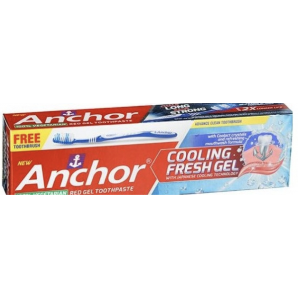 Anchor Cooling Refresh Gel Toothpaste 150gr + Free Toothbrush