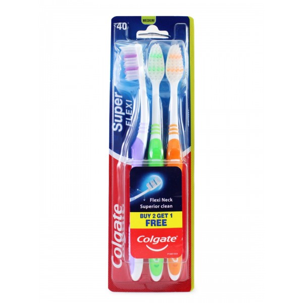 COLGATE SUPER FLEXI SUPERIOR CLEAN BUY 2 GET 1 FOR 40RS 