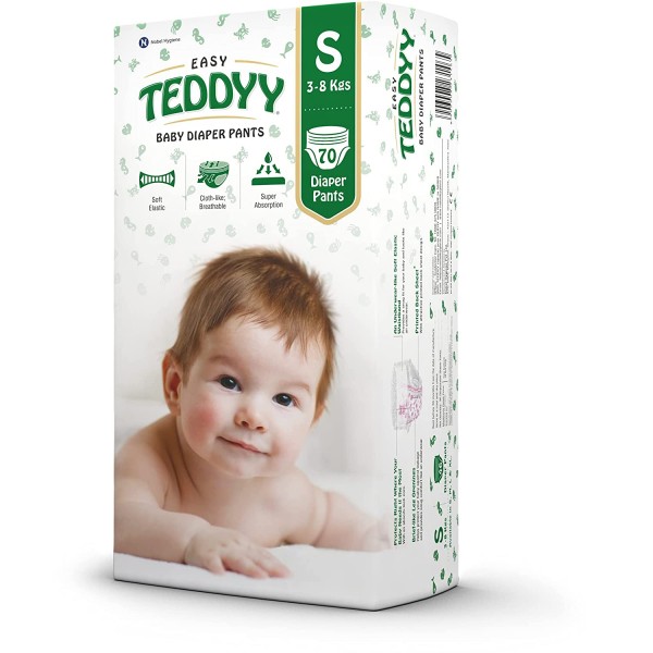 EASY TEDDYY  BABY DIAPER PANTS S 3 TO 8KG 5PANTS