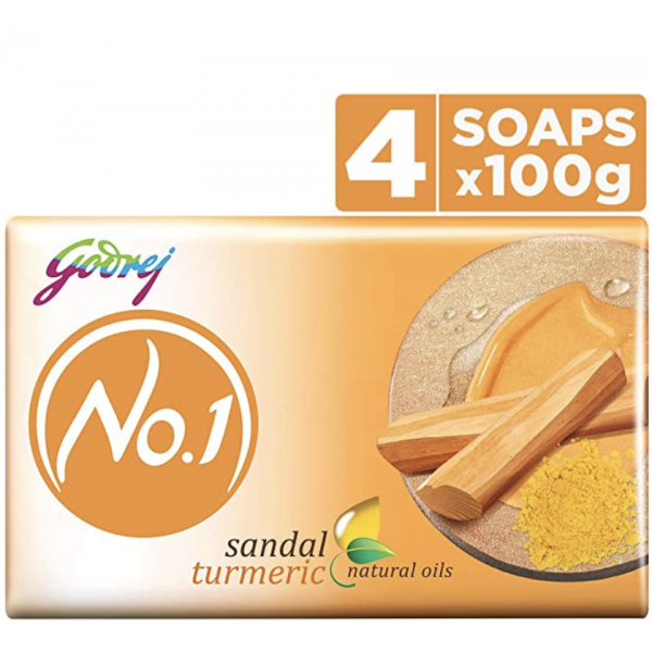 Godrej No.1 Bathing Soap – Sandal, 50g (Pack of 4)