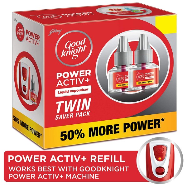 Good knight Power Active+ Refill, (90ml) - Twin Pack