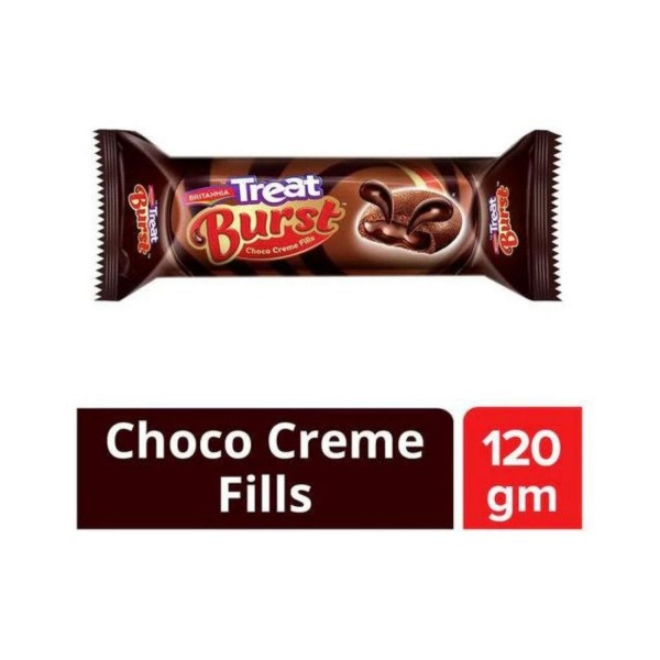 Britannia Treat Burst Choco Cream Fills  120g