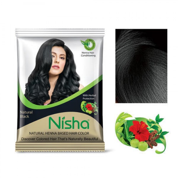 Nisha Silk&Shine Soft hair color- 10gr natural black