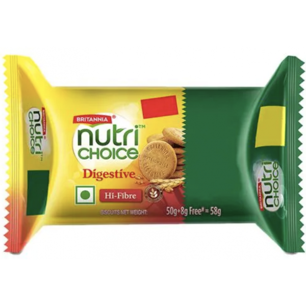 Britannia Nutri Choice Digestive Biscuits(50 + 8 g) 10rs