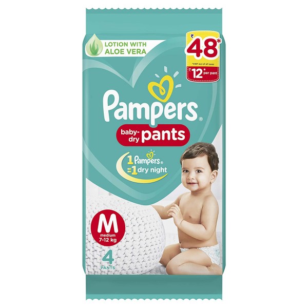 PAMPERS M  SIZE 4 PANTS  7 TO 12KG 