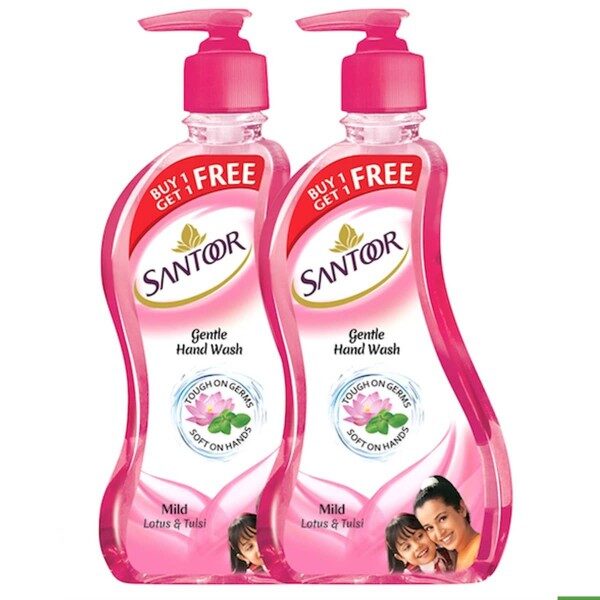 SANTOOR GENTLE HAND WASH  MILD BUY 1 GET 1 FREE