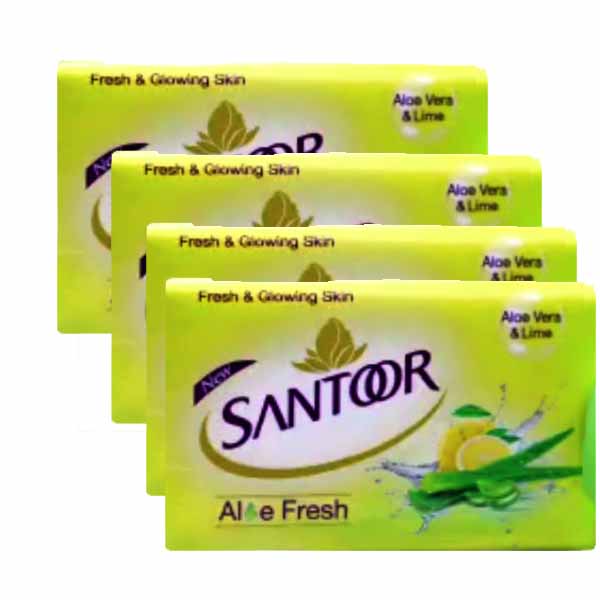 Santoor Aloe Vera Pack of 4 - 100g