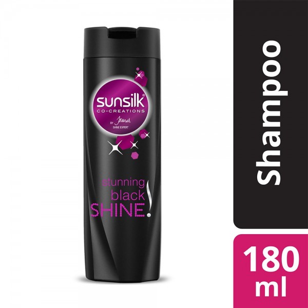 Sunsilk - Stunning Black  Shine Shampoo, 180ML Bottle