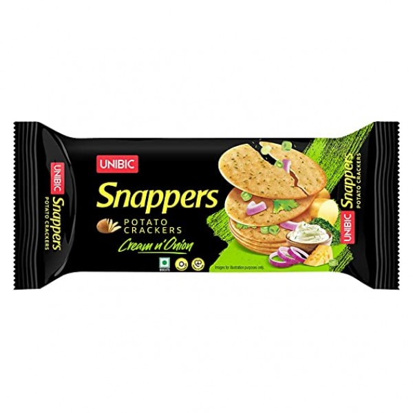 UNIBIC SNAPPERS POTATO CRACKERS CREAM ONION 20rs