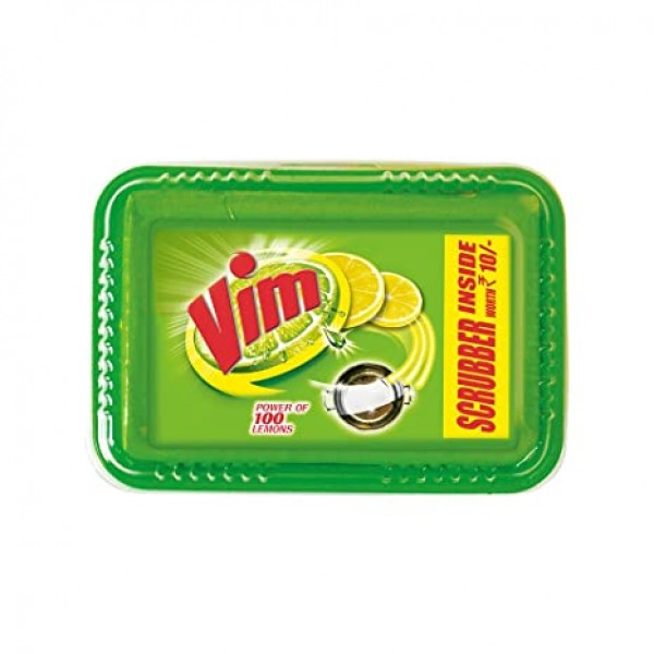 Vim Dishwash Bar Lemon 500g + FREE SCRUBBER