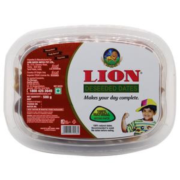 Lion Dates/Khajoor - Deseeded, 500 g Cup
