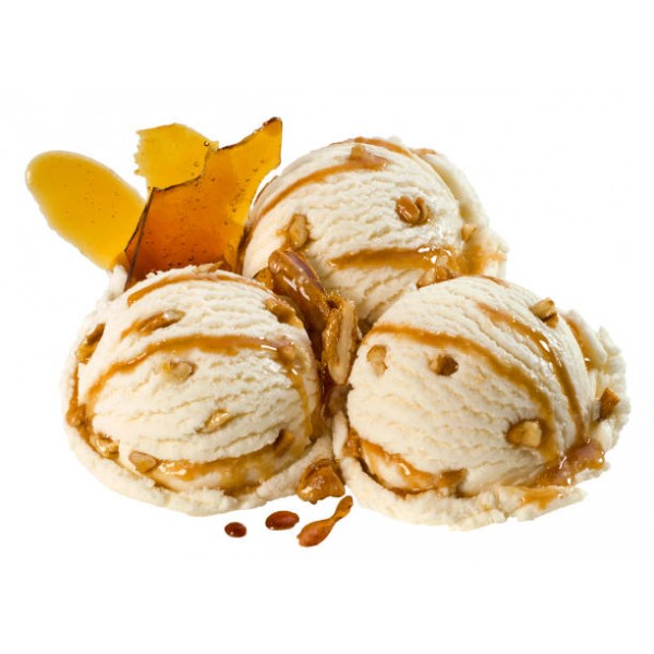 Scoops caramel nuts ice cream