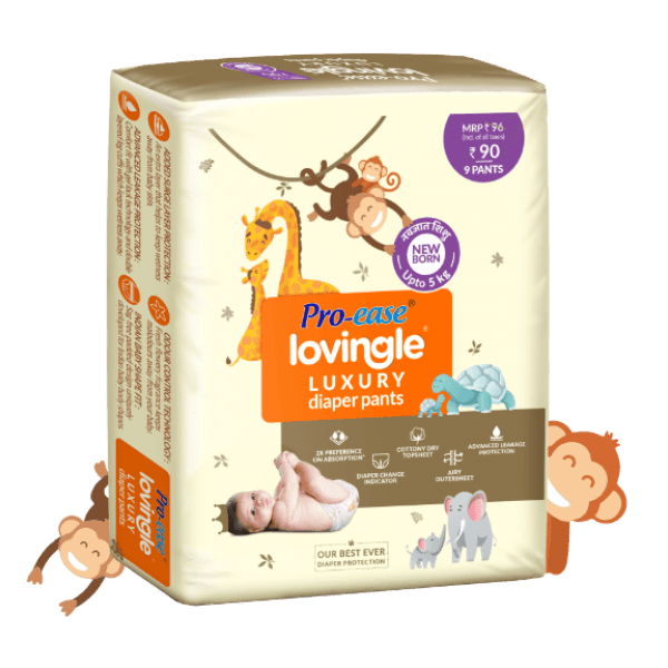 PRO  EASE  LOVINGLE LUXURY DIAPER PANTS  SIZE M