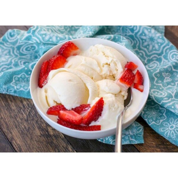 Scoops elite ice cream vanilla cup