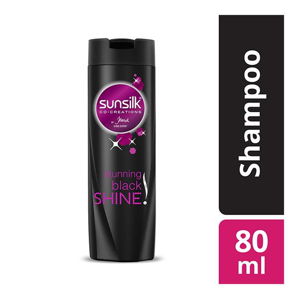 Sunsilk - Stunning Black  Shine Shampoo, 80ml, Bottle
