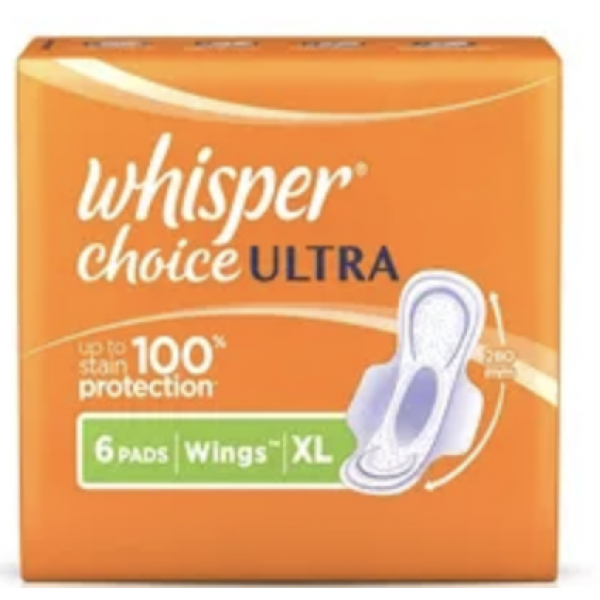Whisper Choice Ultra Sanitary Pads (6 Pads)