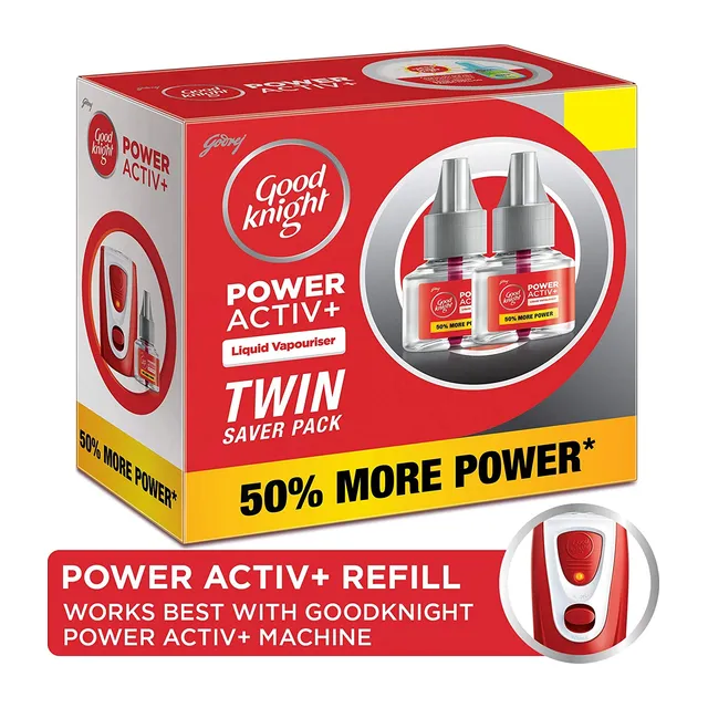 Good Knight Power Active+ Refill, (90ml) - Twin Pack