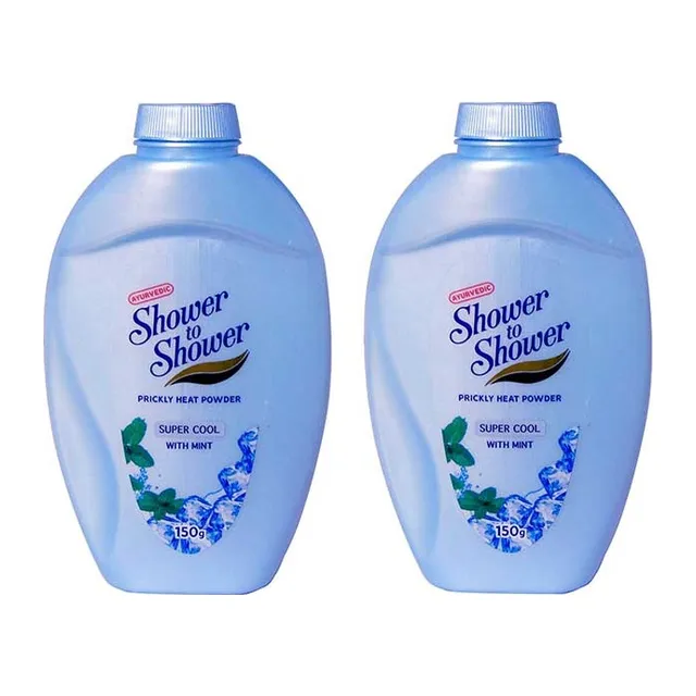 Shower to Shower Prickly Heat Powder 150gm (Super Cool) - Free 50g Shower to Shower Powder